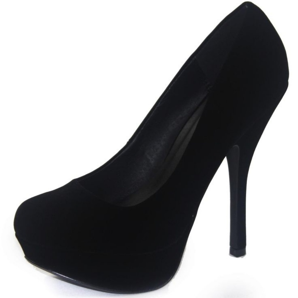 Platform Faux Suede Heels